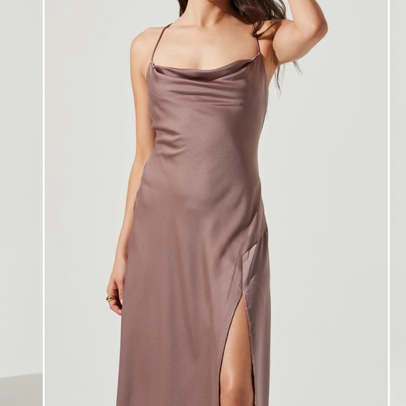 Astr The Label Palisades Cowl Maxi Dress in pewter - Picture 2 of 4